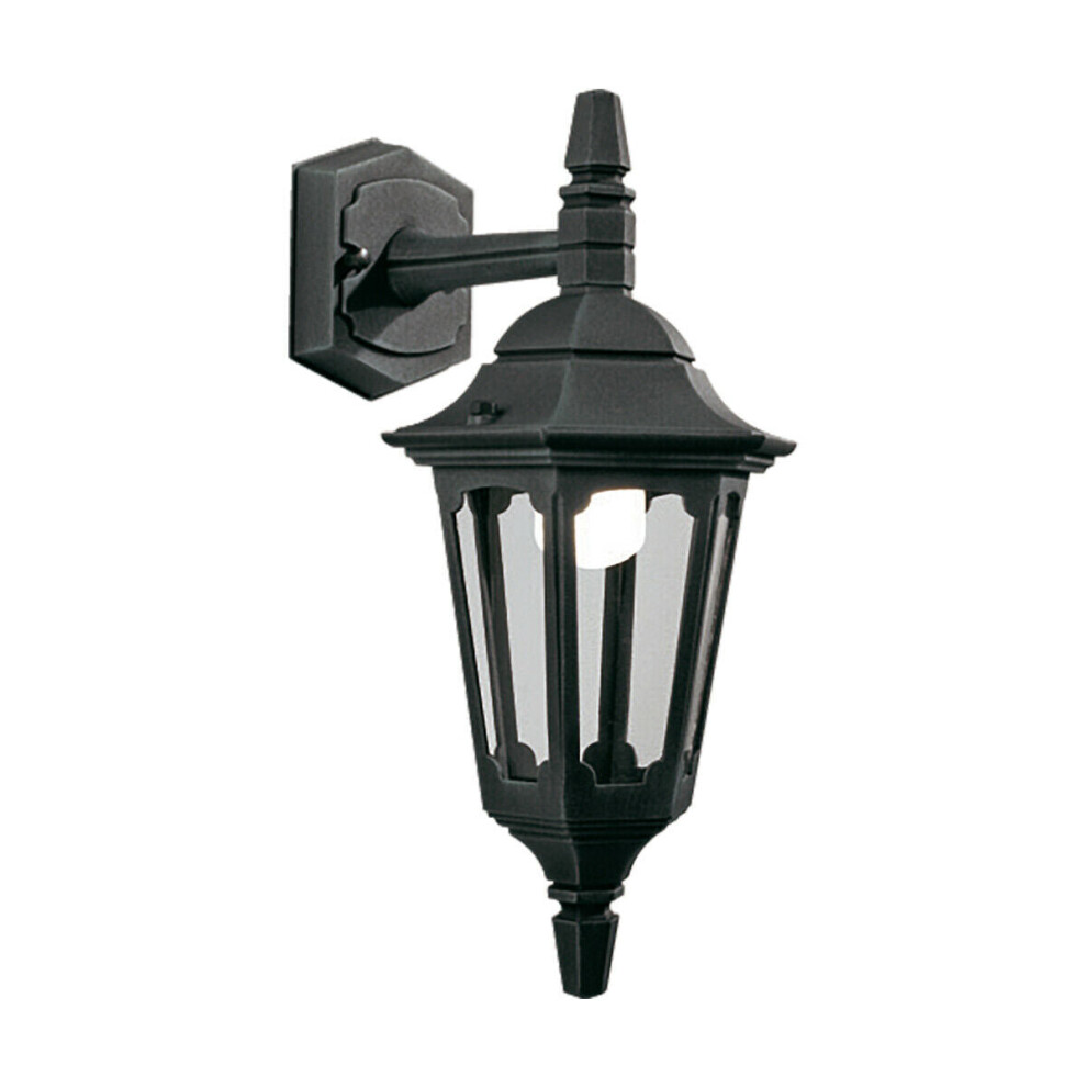 Loops Outdoor Ip44 Wall Sconce Led E27 100W Bulb External D02090 Light/Black