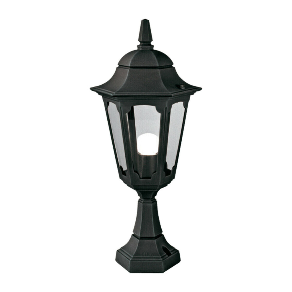 Loops Outdoor Ip44 1 Bulb Wall Ground Pedestal Lamp Led E27 100W D02084 Light/Black