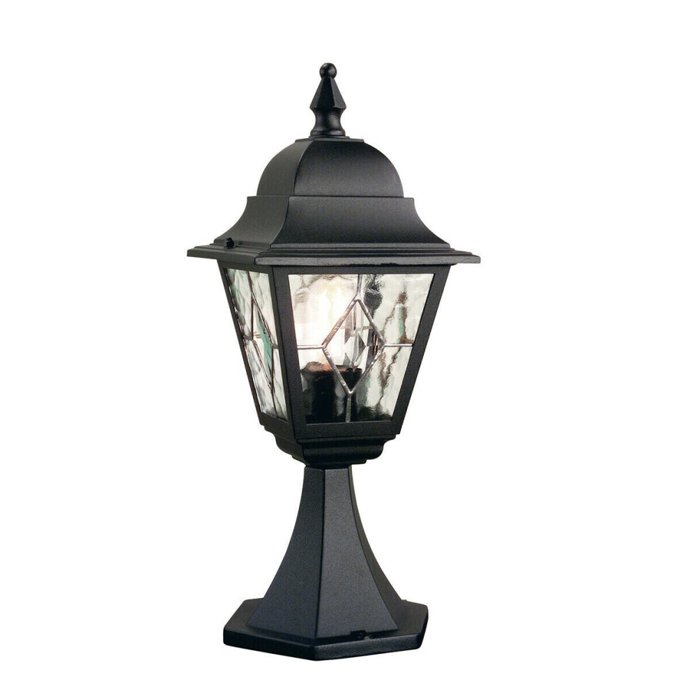 Loops Ip43 1 Bulb Wall Ground Pedestal Light Black Led E27 100W