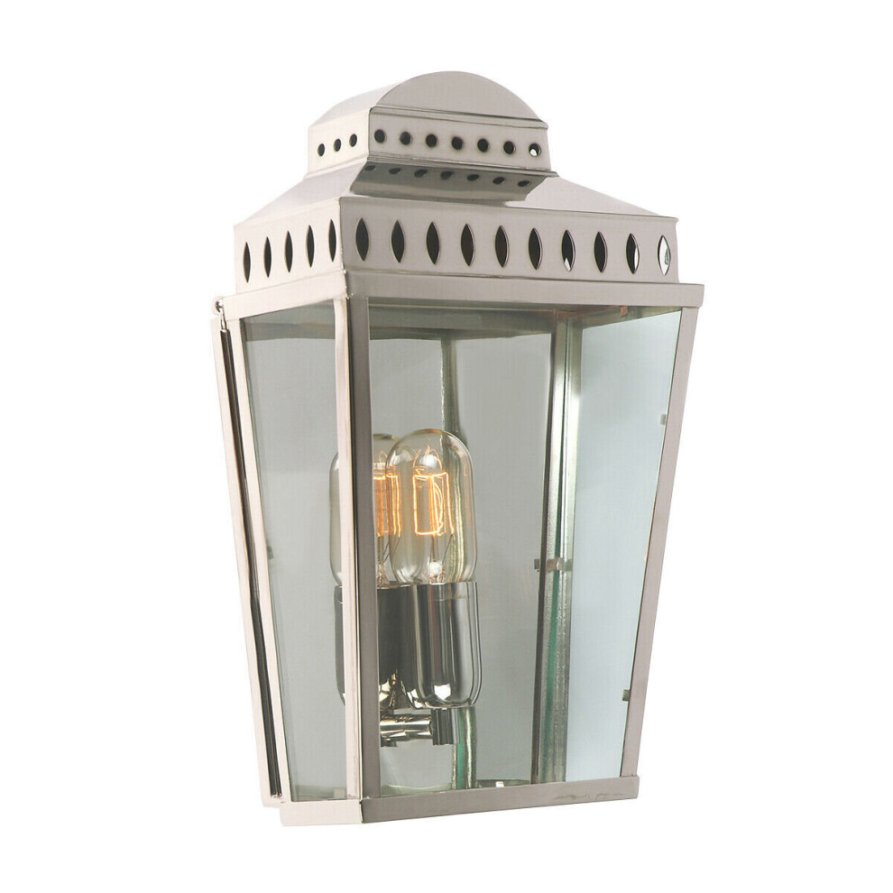 Loops Outdoor Ip44 Wall Highly Polished Nickel Led E27 100W D01943 Light