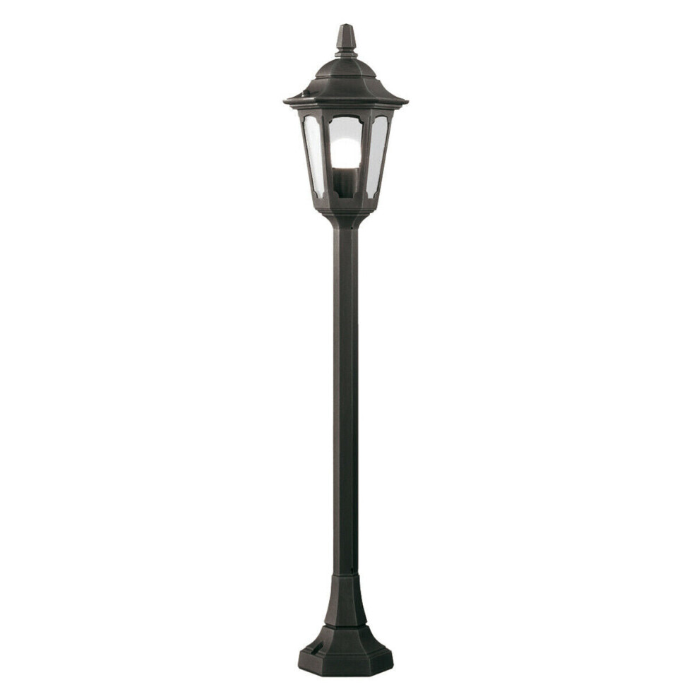 Loops Outdoor Ip44 1 Bulb Short Mini Lamp Post Pillar Black Led E27 100W D02092