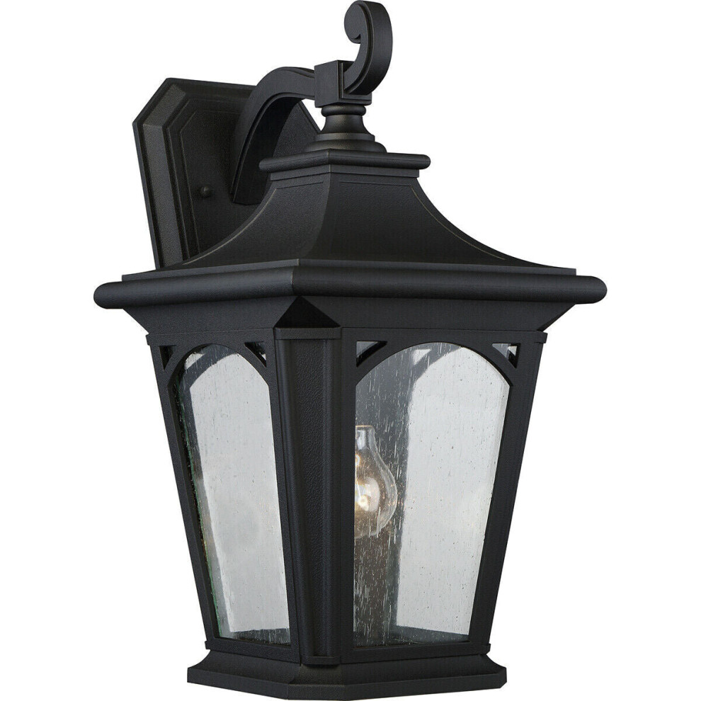 Loops Outdoor Ip44 Wall Sconce Mystic Led E27 100W Bulb External D02151 Light/Black
