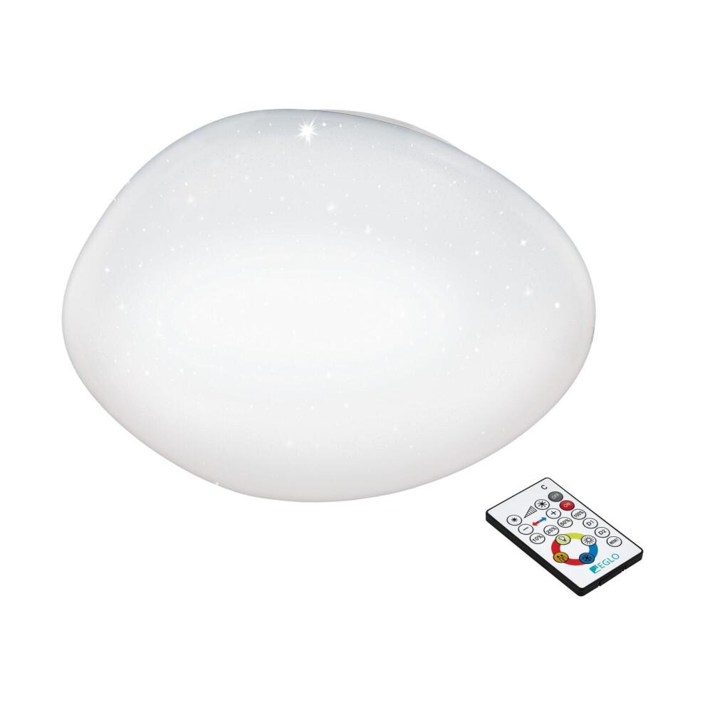 Loops Wall Flush Ceiling Shade Plastic With Crystal Effect Led 21W Light/White