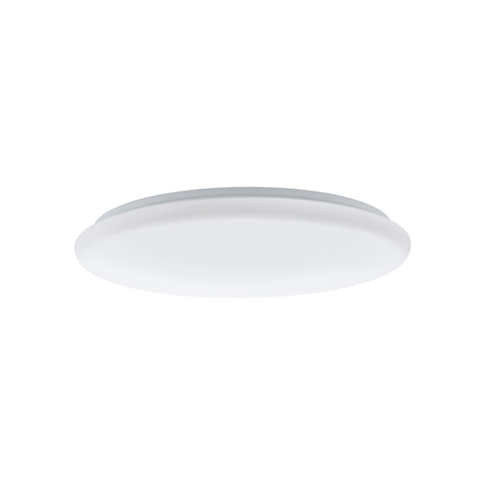 Flush Ceiling Light Colour White Shade White Plastic Bulb LED 40W Included