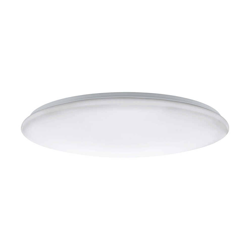 Flush Ceiling Light Colour White Shade White Plastic Bulb LED 80W Included