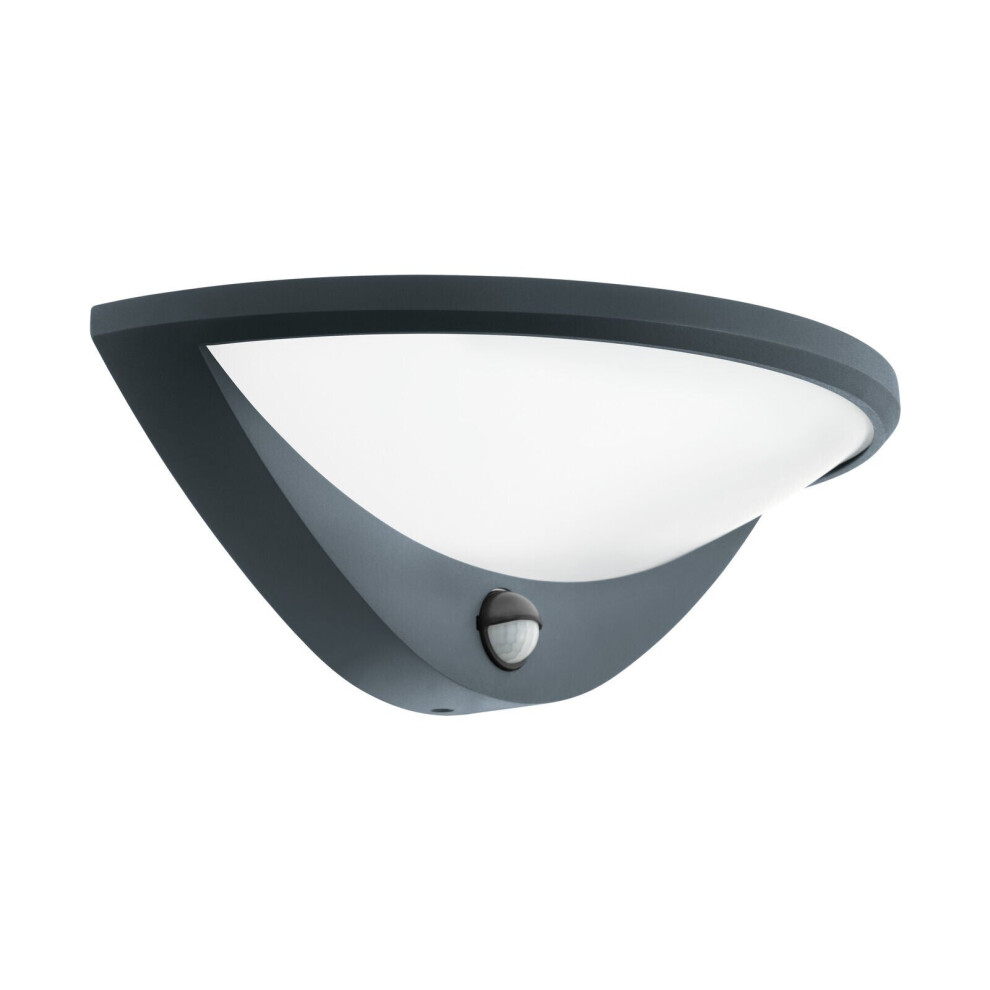 Loops Ip44 Outdoor Wall & Pir Sensor Aluminium 9.3W Built In Led Light/Anthracite