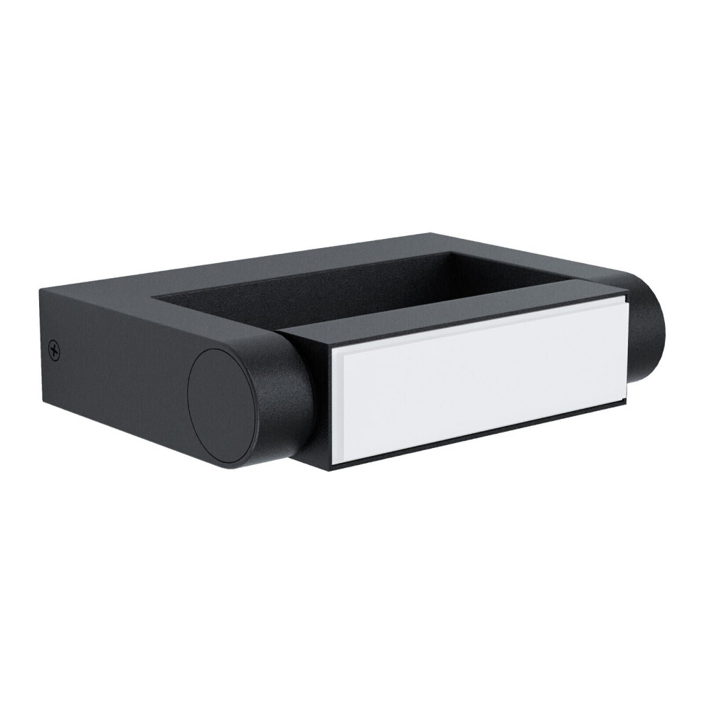 Loops Ip44 Outdoor Wall Cast Aluminium 4.8W Built In Led Porch Lamp Light/Black