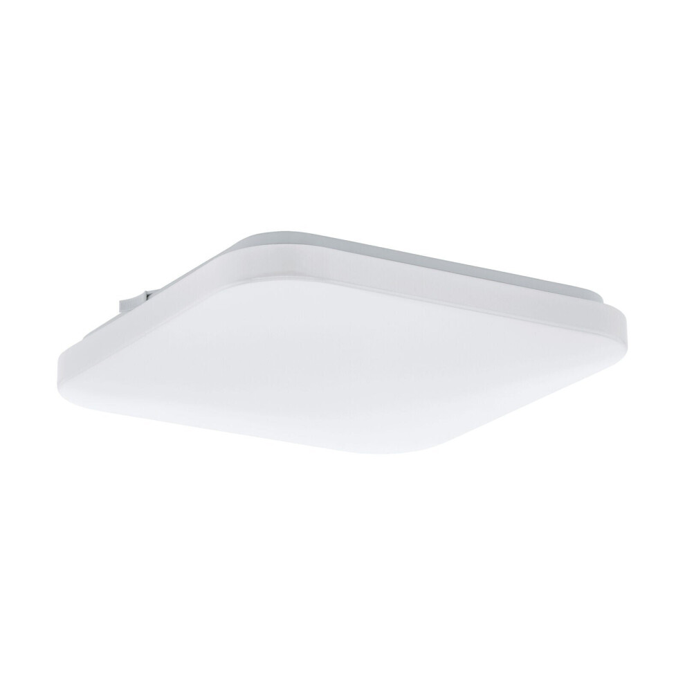 Loops Wall Flush Ceiling Light Colour White Shade White Plastic Bulb Led 11.5W