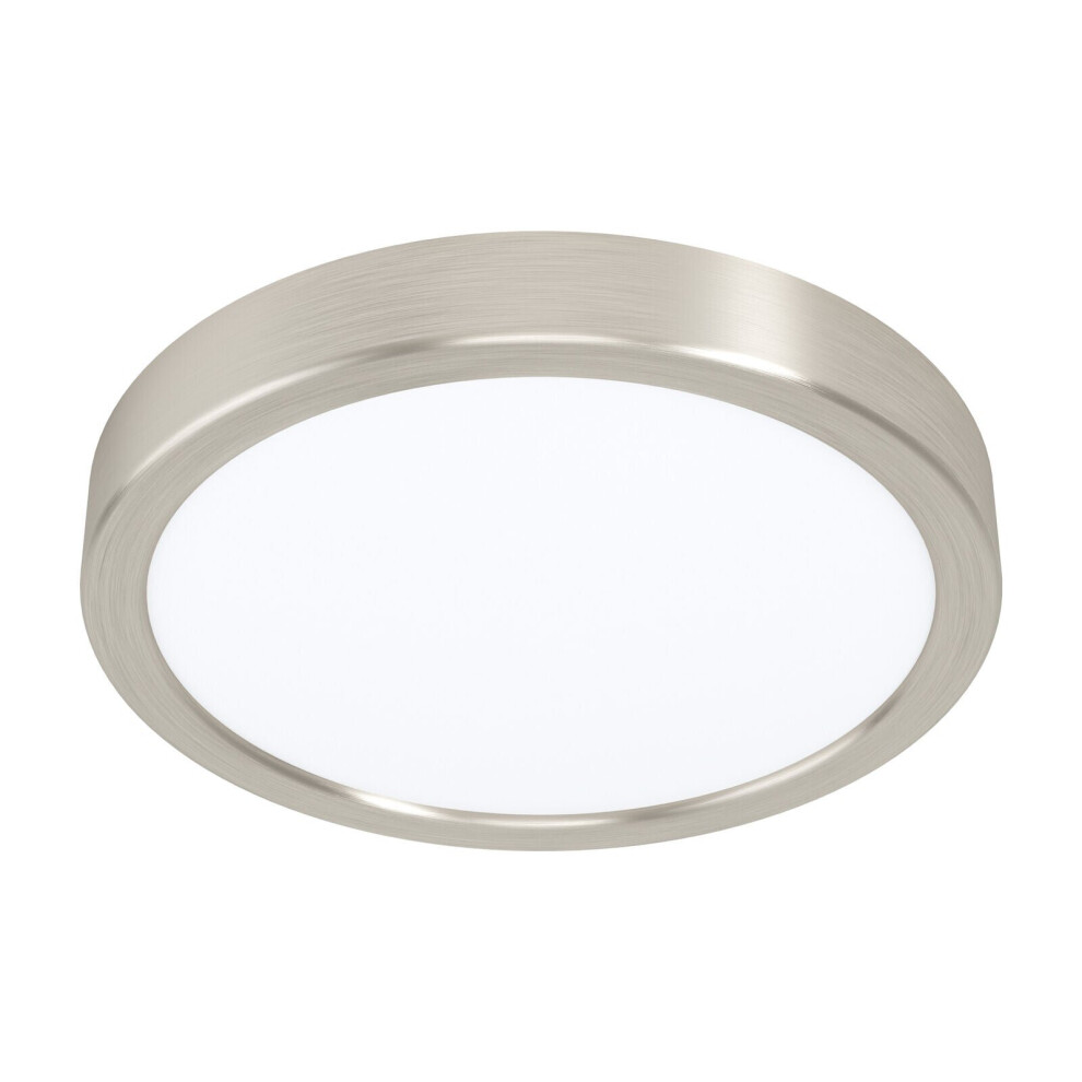 Loops Wall / Ceiling Satin Nickel 210Mm Round Surface Mounted 16.5W Led 3000K Light