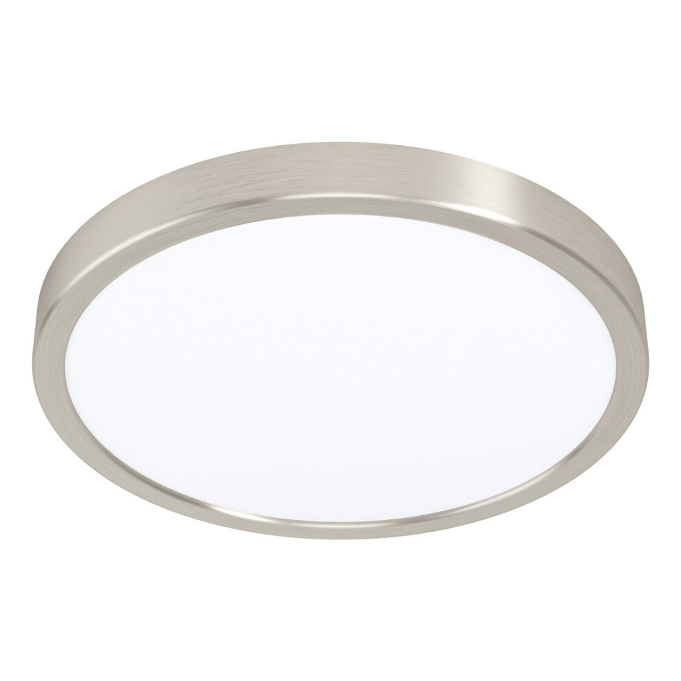 Loops Wall / Ceiling Satin Nickel 285Mm Round Surface Mounted 20W Led 4000K Light