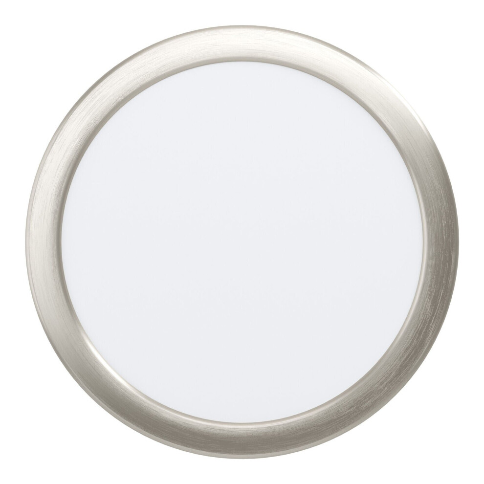 Loops Wall / Ceiling Flush Downlight Satin Nickel Spotlight 16.5W Built In Led