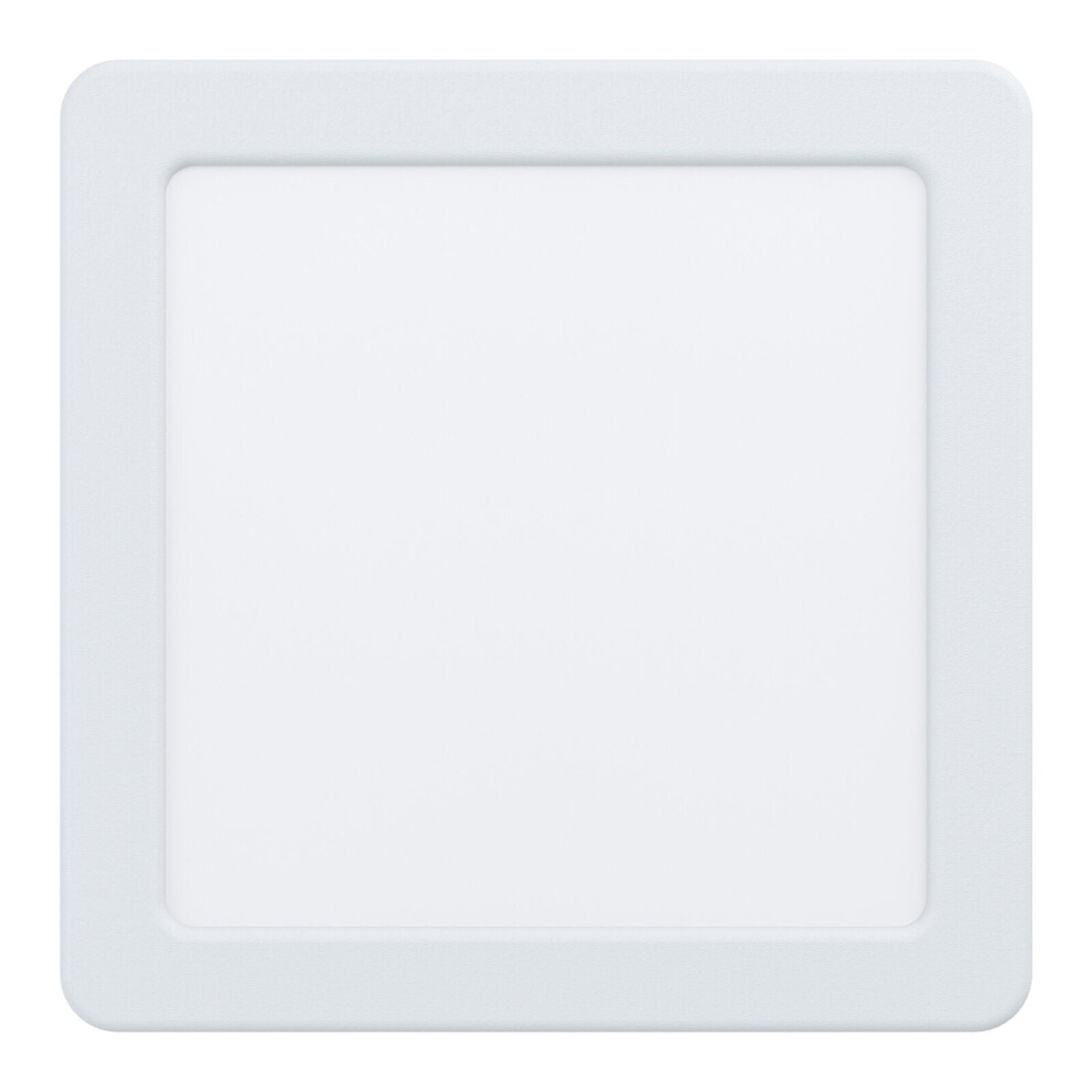 Wall / Ceiling Flush Downlight 166mm White Square Spotlight 10.5W 4000K LED