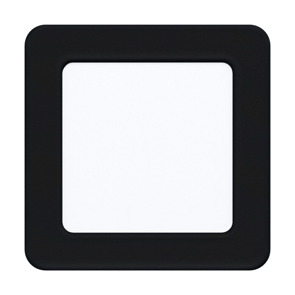 Wall / Ceiling Flush Downlight Black Square Spotlight 5.5W Built in LED