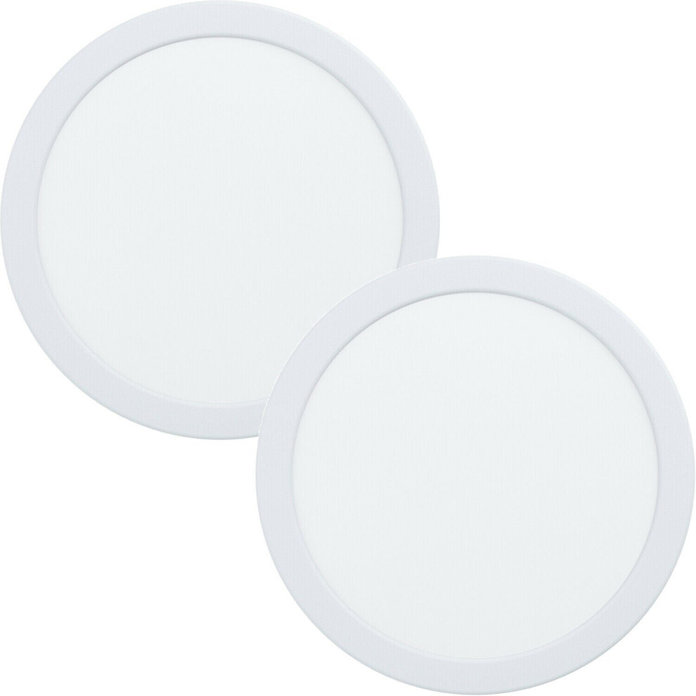 2 PACK Wall / Ceiling Flush Downlight White Round Spotlight 16.5W LED 3000K