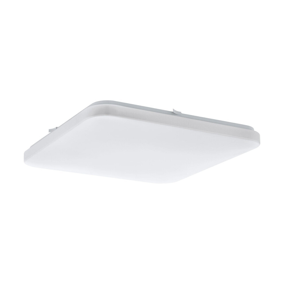 Loops Wall Flush Ceiling Light Colour White Shade White Plastic Bulb Led 33.5W