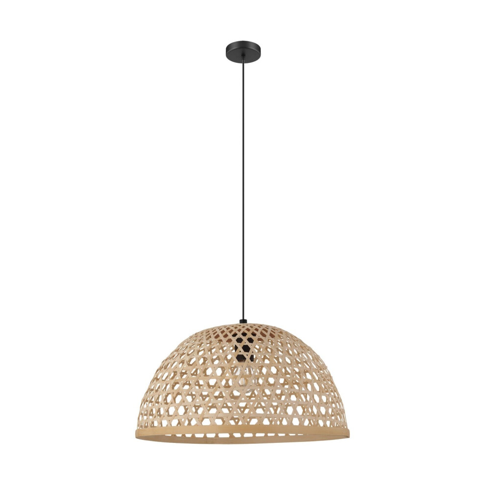 Hanging Ceiling Pendant Light Wicker Shade 1 X 40W E27 Hallway Feature Lamp