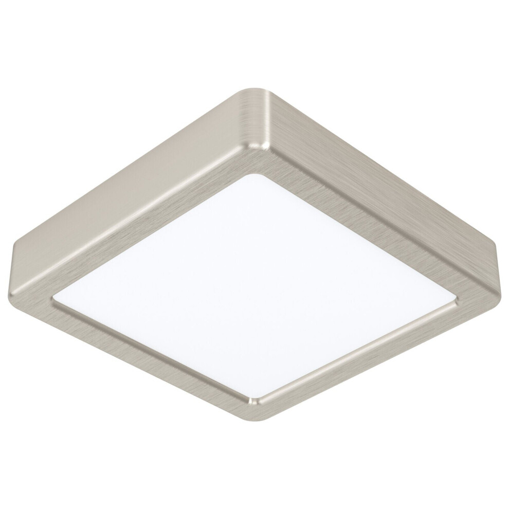 Loops Wall / Ceiling Light Satin Nickel 160Mm Sqaure Surface Mounted 10.5W Led 3000K
