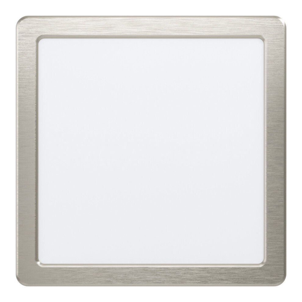 Loops Wall / Ceiling Flush Downlight Satin Nickel Spotlight 16.5W Built In Led