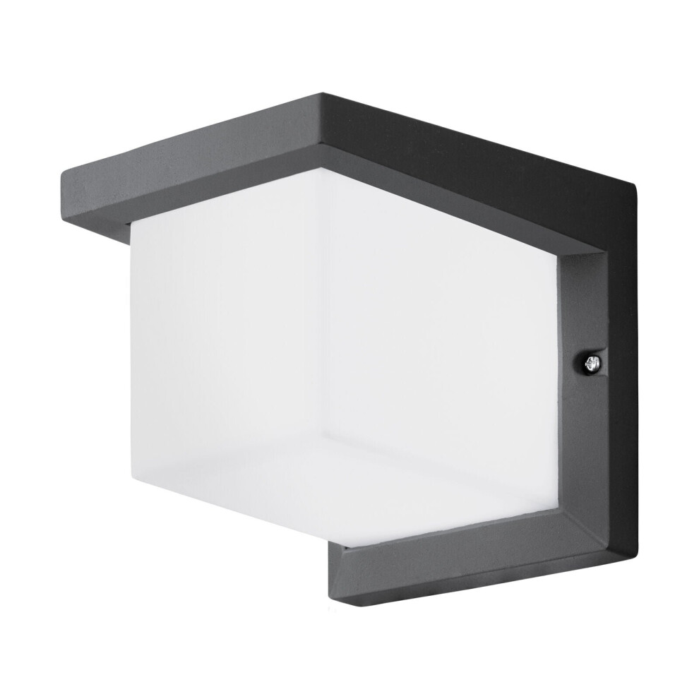 Loops Ip54 Outdoor Wall Light Anthracite Cast Aluminium 10W Built In Led Lamp