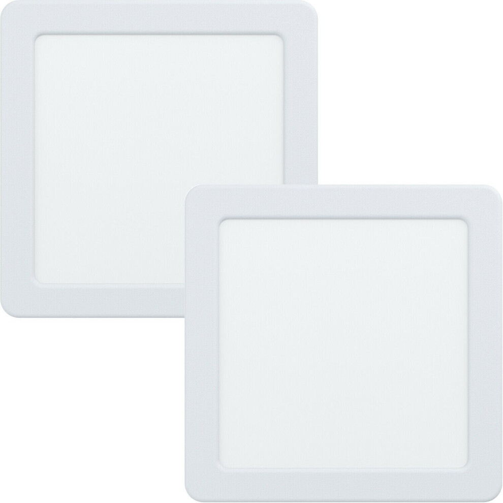 Loops 2 Pack Ceiling Flush Downlight 166Mm White Square Spotlight 10.5W 4000K Led
