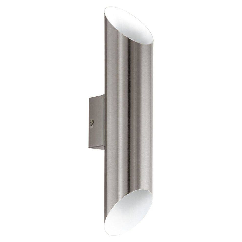 Loops Ip44 Outdoor Wall Stainless Steel & 3.7W Built In Led Lamp Light/White