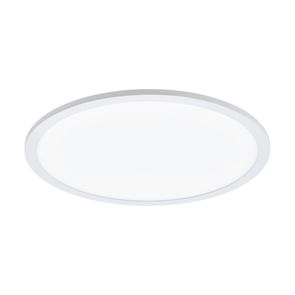 Loops Flush Ceiling Light Colour White Shade White Plastic Bulb Led 19.5W Included