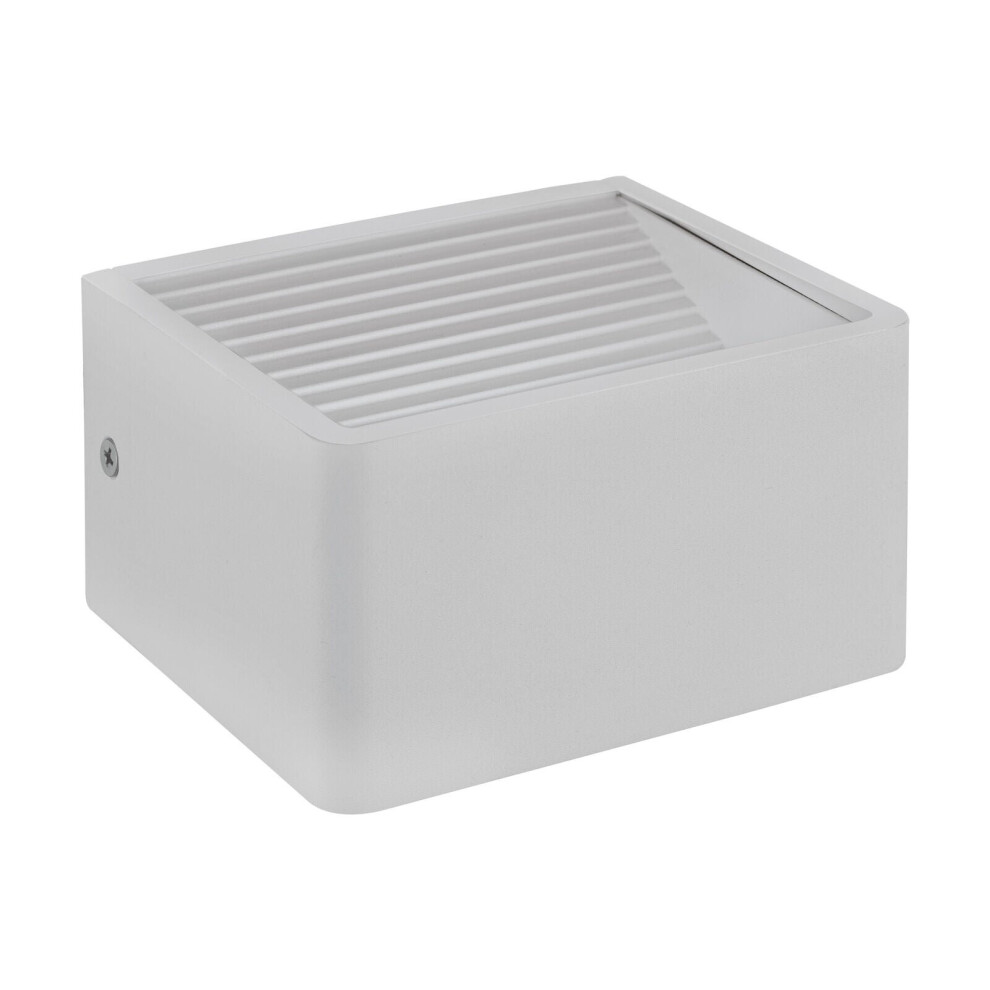 Loops Ip44 Outdoor Wall Aluminium 6W Built In Led Porch Lamp Light/White