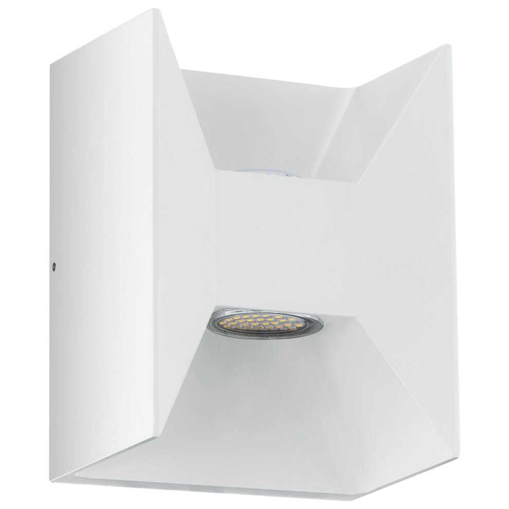 Loops Ip44 Outdoor Wall Cast Aluminium 2.5W Built In Led Porch Lamp Light/White
