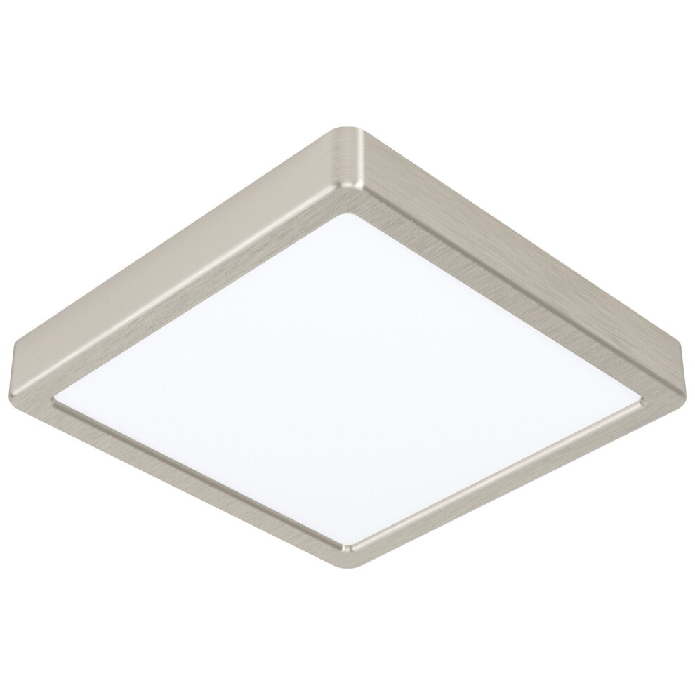 Loops Wall / Ceiling Satin Nickel 210Mm Square Surface Mounted 16.5W Led 4000K Light