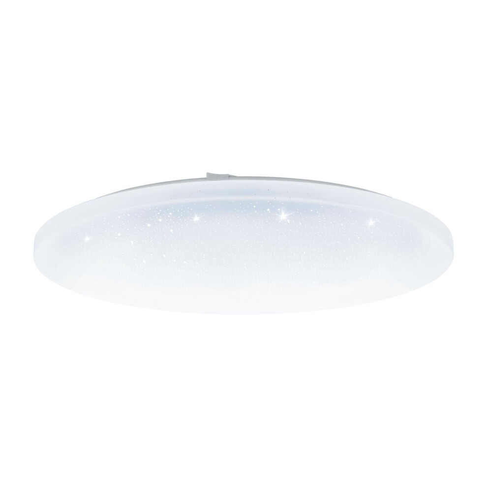 Wall Flush Ceiling Light White Shade White Plastic With Crystal Effect LED 36W