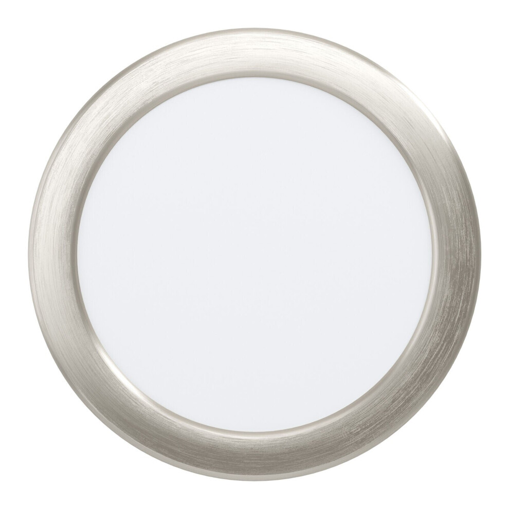 Loops Wall / Ceiling Flush Downlight Satin Nickel Spotlight 10.5W Built In Led