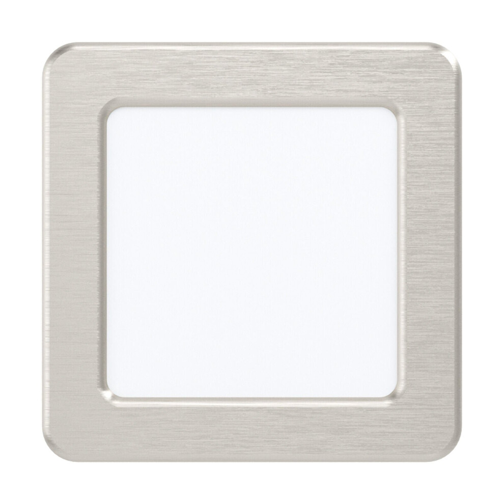 Loops Wall / Ceiling Flush Downlight Satin Nickel Steel 5.5W Built In Led
