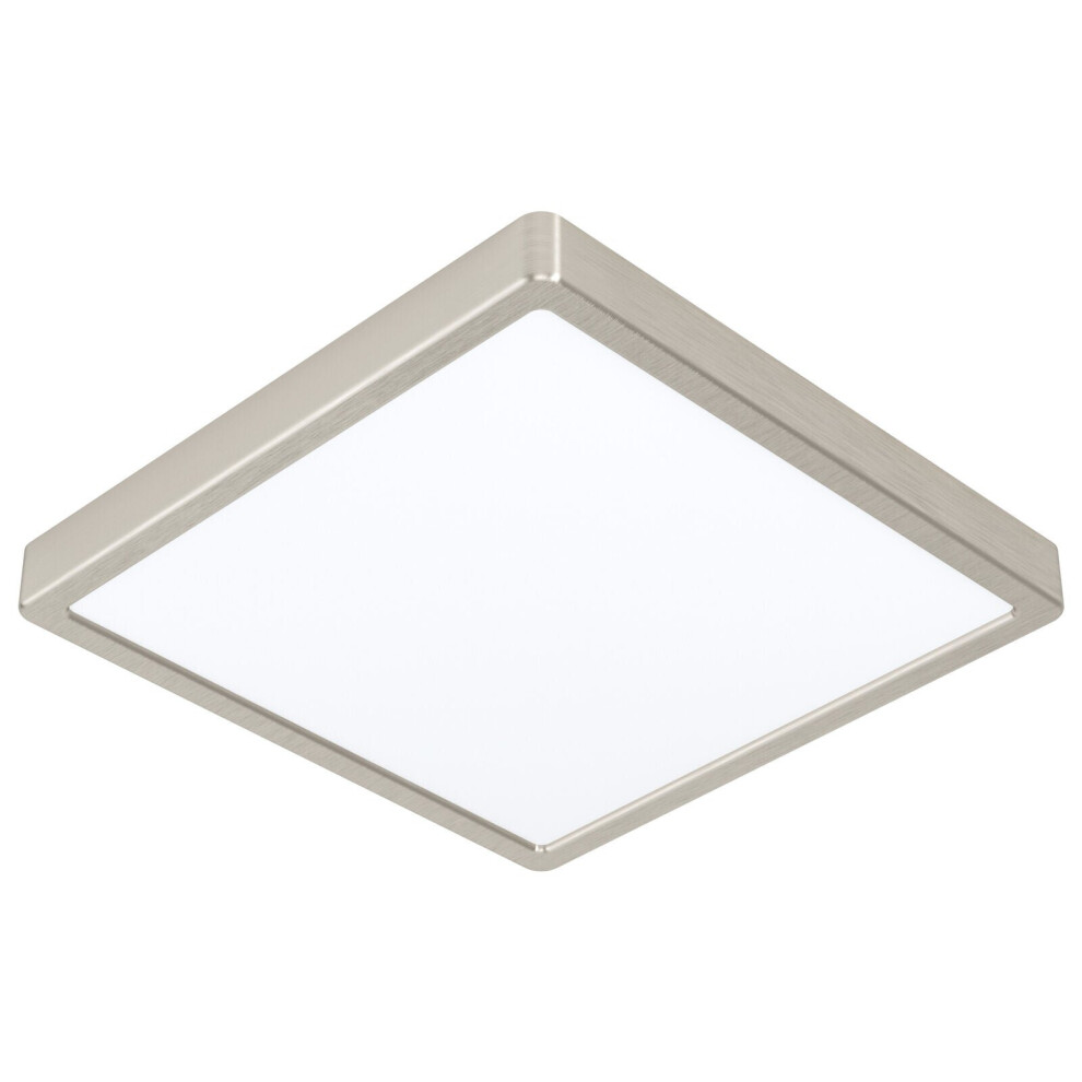 Loops Wall / Ceiling Satin Nickel 285Mm Square Surface Mounted 20W Led 3000K Light
