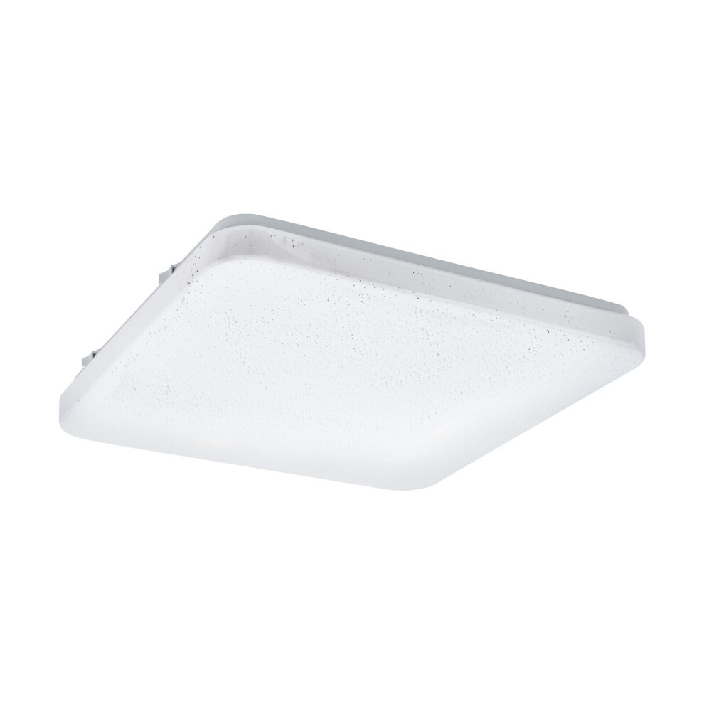 Loops Wall Flush Ceiling Shade Plastic Crystal Effect Bulb Led 11.5W Light/White