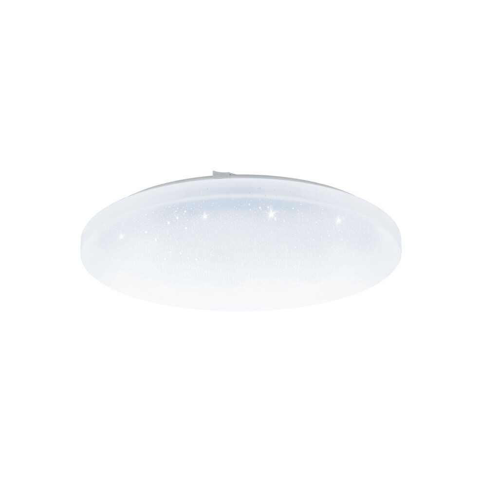 Loops Wall Flush Ceiling Shade Plastic With Crystal Effect Led 24W Light/White