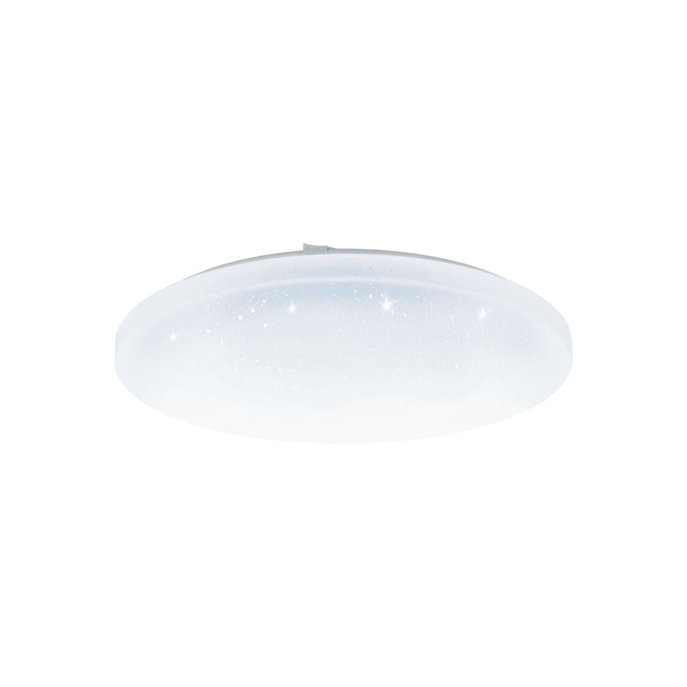 Wall Flush Ceiling Light White Shade White Plastic With Crystal Effect LED 24W