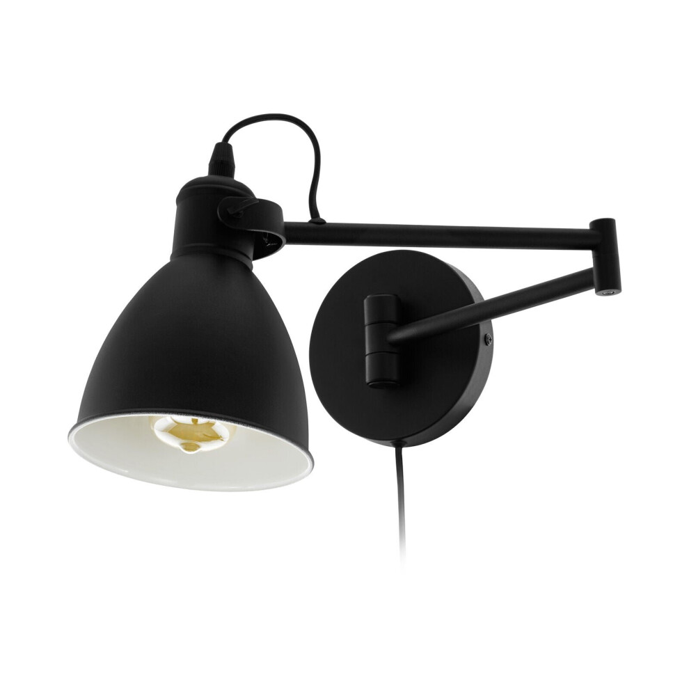 Loops Light/Black/White Wall Flush Ceiling Colour Shade Inner Moveable Bulb E27 10W Size 10