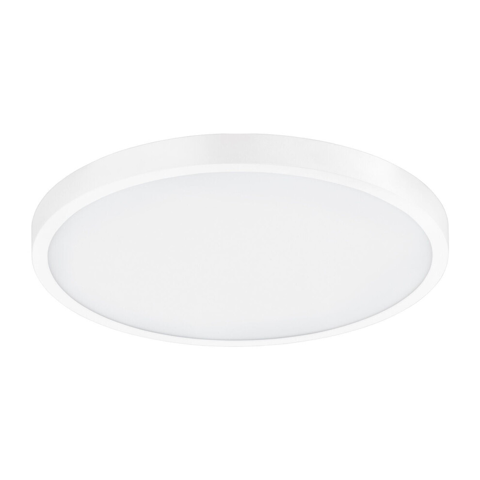 Flush Ceiling Light Colour White Shade White Plastic Remote Control LED 20W Incl