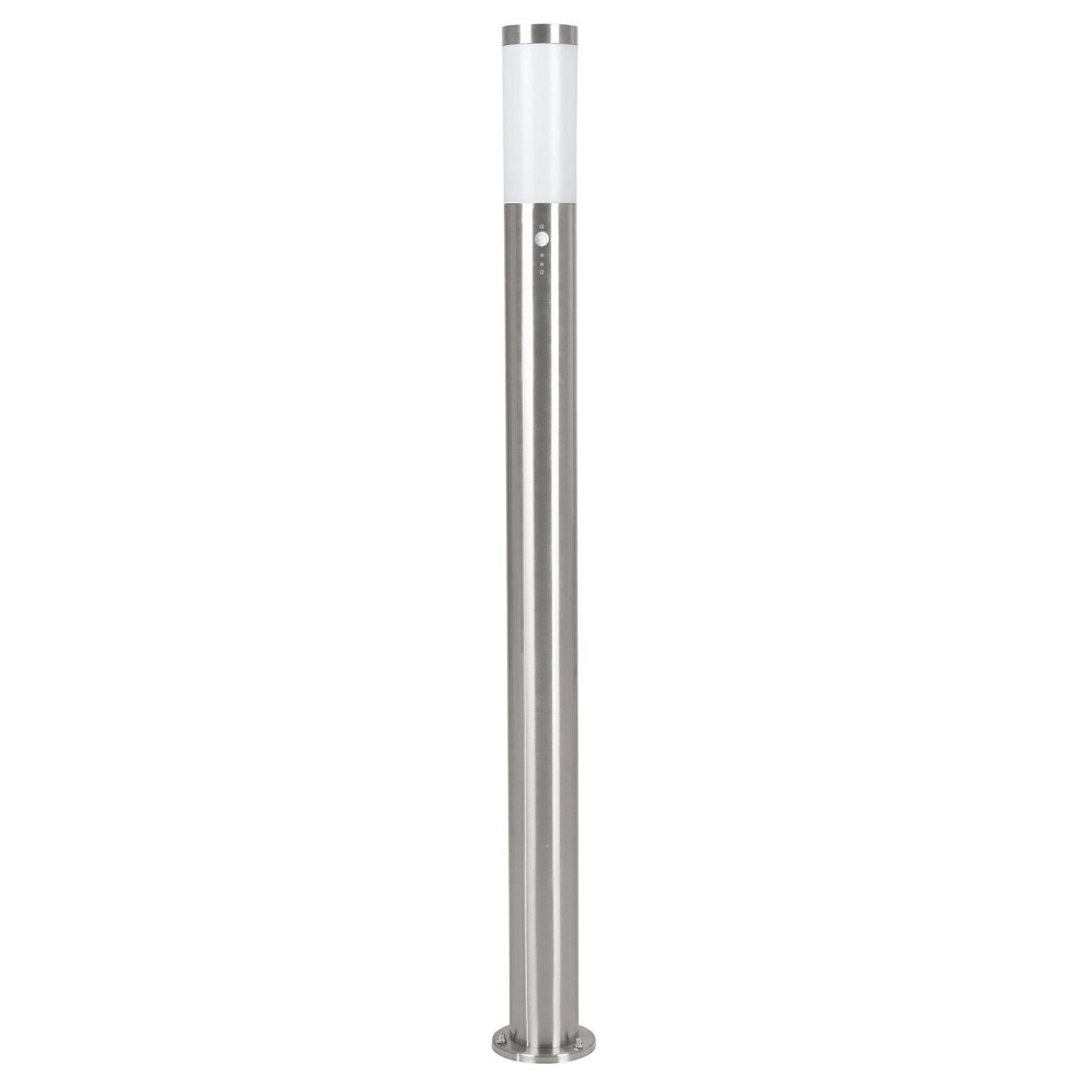 IP44 Outdoor Bollard Light PIR Sensor Stainless Steel 12W E27 1100mm Lamp Post