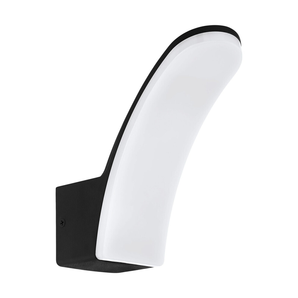 Loops Ip44 Outdoor Wall Aluminium 11W Built In Led Porch Lamp Light/Black