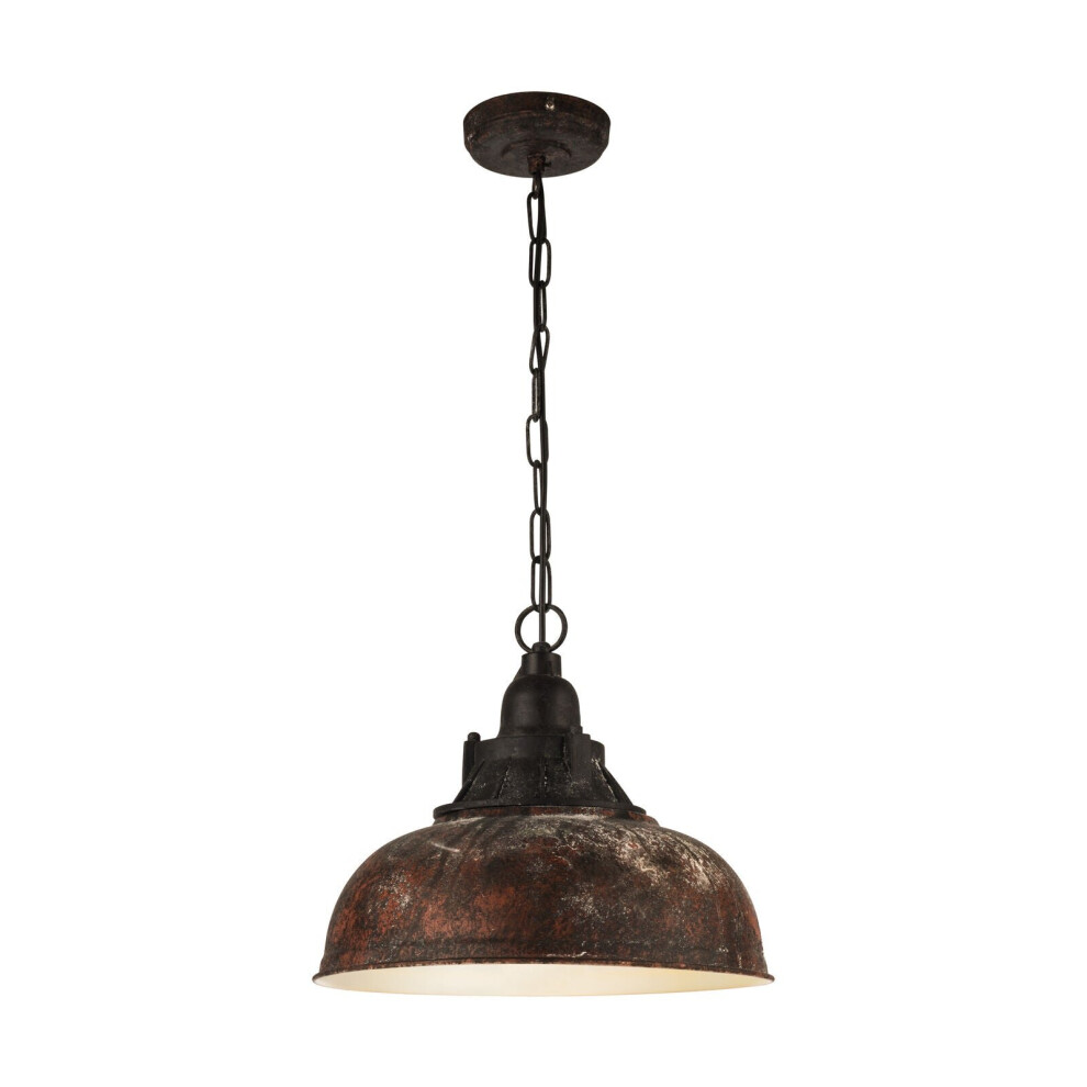 Loops Hanging Ceiling Pendant Tarnished Copper Industrial Shade 1 X 60W E27 Light