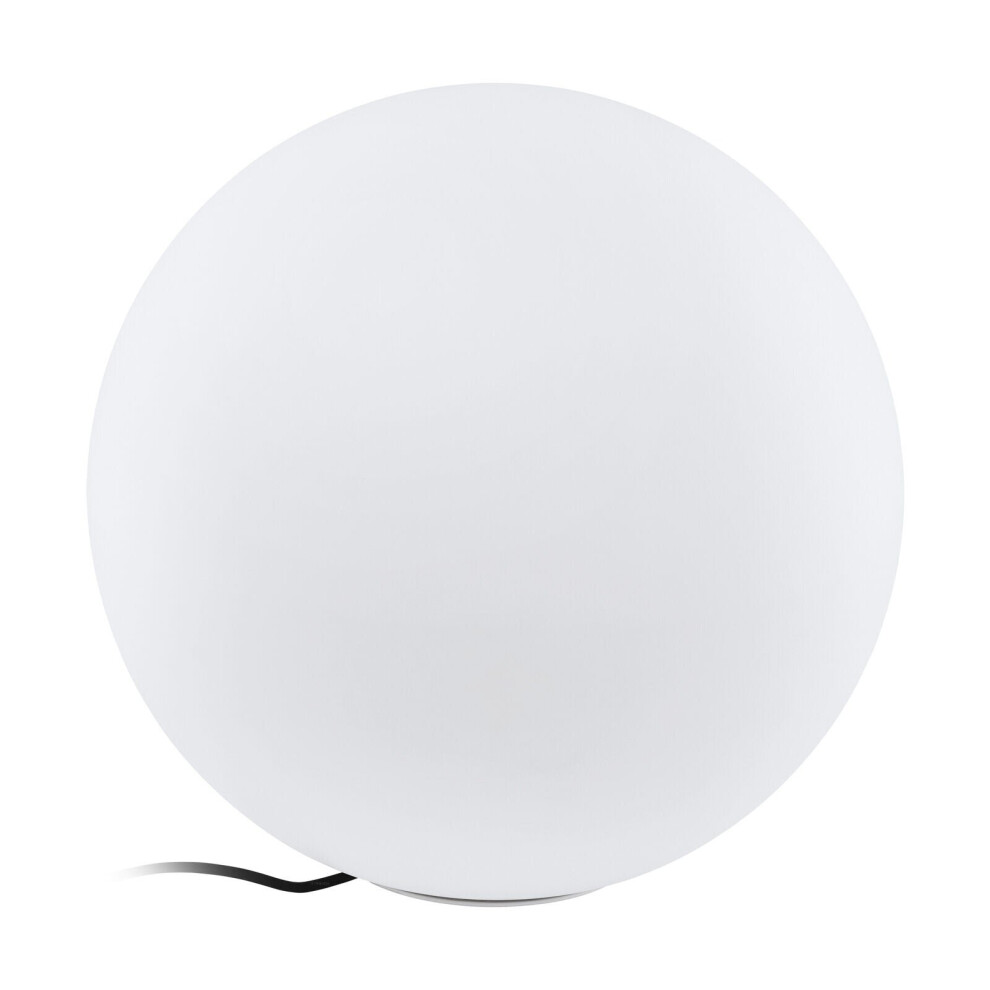 Loops Ip65 Outdoor Garden Ball Plastic 1 X 40W E27 Bulb 500Mm Globe Light/White