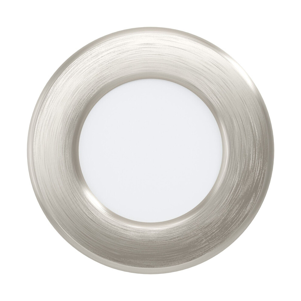 Wall / Ceiling Flush Downlight Satin Nickel Steel 2.7W Built in LED