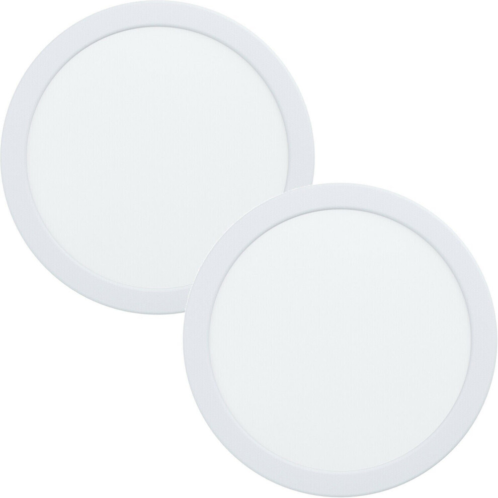 2 PACK Wall / Ceiling Flush Downlight 216mm White Spotlight 16.5W 4000K LED