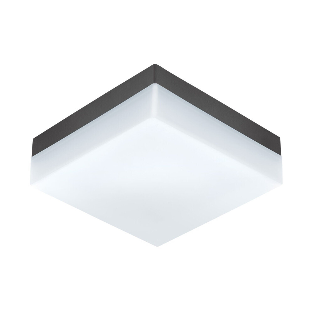 Loops Ip44 Outdoor Wall Plastic 8.2W Built In Led Porch Lamp Light/Anthracite
