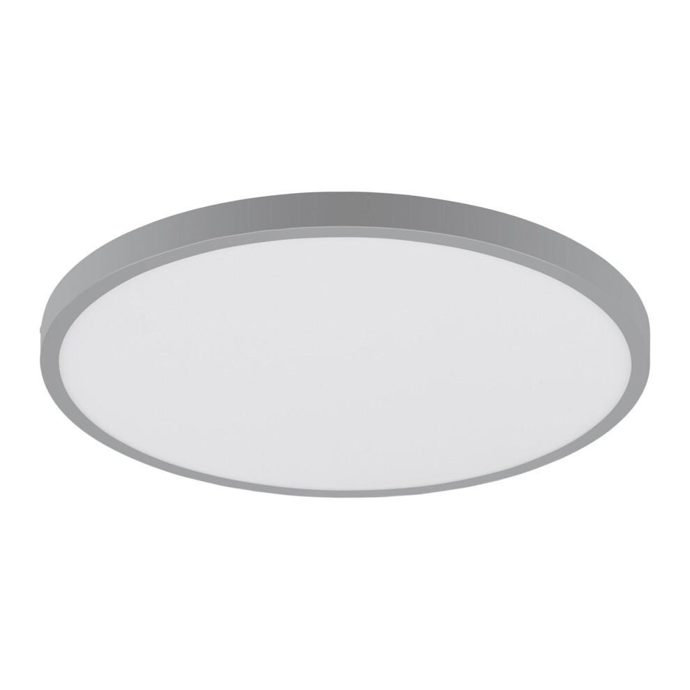 Wall / Ceiling Light Silver 400mm Round Surface Mounted 25W LED 3000K