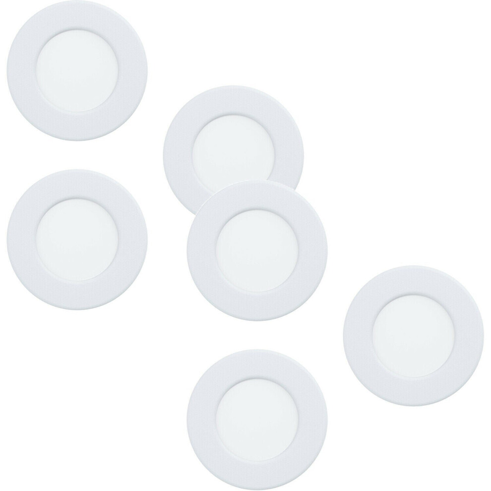 Loops 2 Pack 3 Pack Flush Ceiling Downlight White Steel 2.7W Led 85Mm 3000K