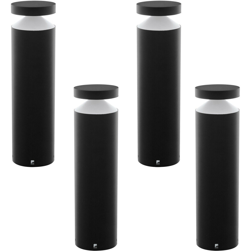 Loops 4 Pack Ip44 Outdoor Pedestal Cast Aluminium 11W Led Post Light/Black