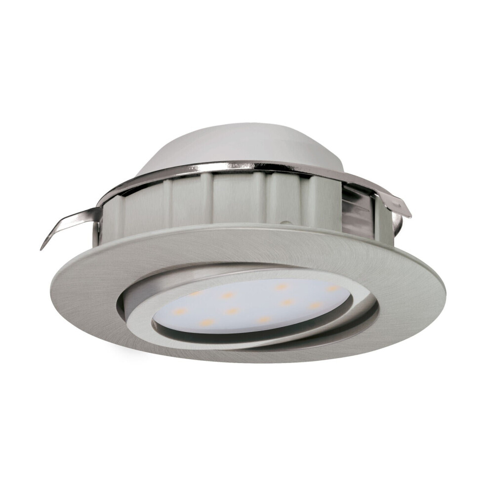 Loops Wall / Ceiling Flush Downlight Satin Nickel Plastic 6W Built In Led