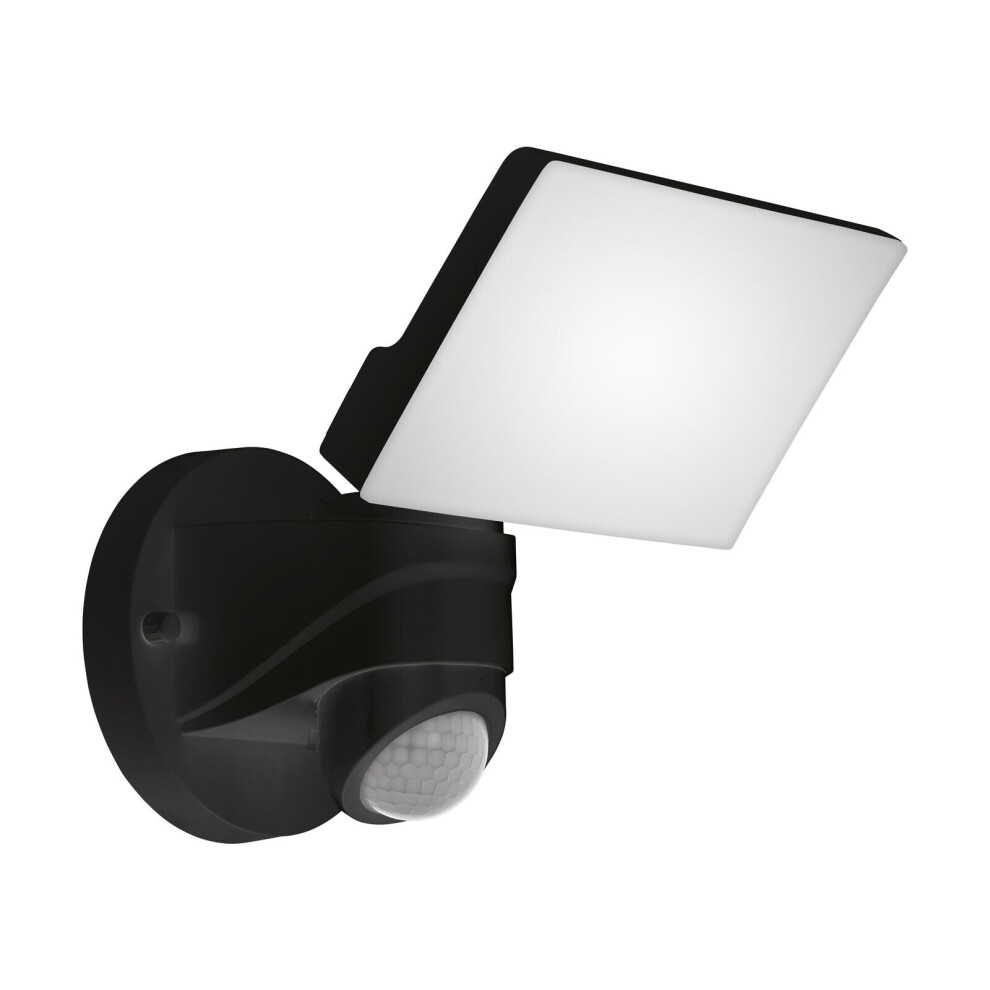 IP44 Outdoor Wall Light & PIR Sensor Black Plastic 13W Built in LED Lamp